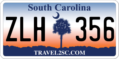 SC license plate ZLH356