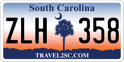 SC license plate ZLH358