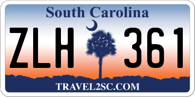 SC license plate ZLH361