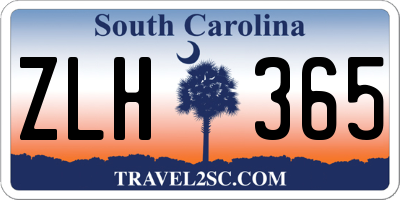 SC license plate ZLH365