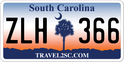 SC license plate ZLH366