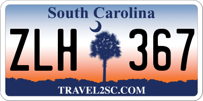 SC license plate ZLH367