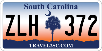 SC license plate ZLH372