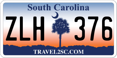 SC license plate ZLH376