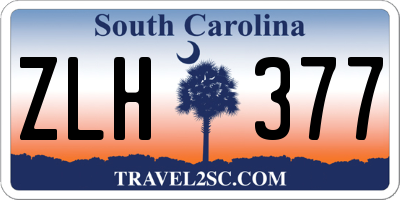 SC license plate ZLH377