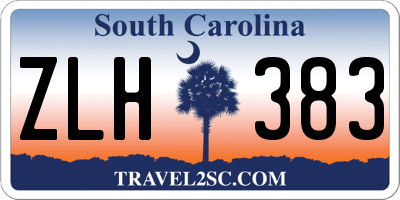 SC license plate ZLH383