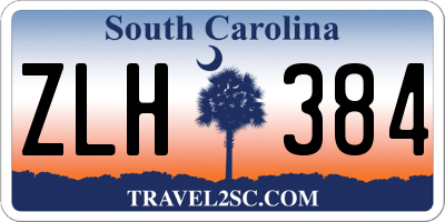 SC license plate ZLH384