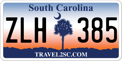 SC license plate ZLH385