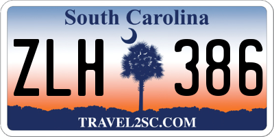SC license plate ZLH386