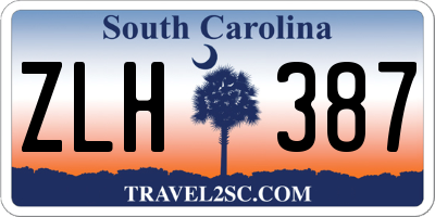 SC license plate ZLH387