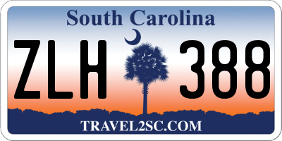 SC license plate ZLH388