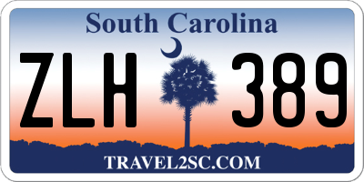SC license plate ZLH389