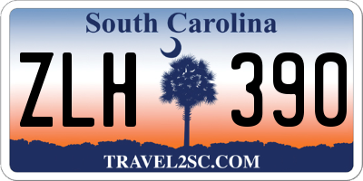 SC license plate ZLH390