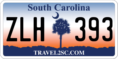 SC license plate ZLH393