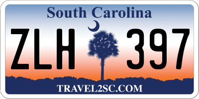 SC license plate ZLH397