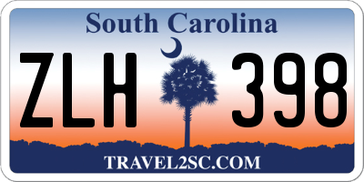 SC license plate ZLH398