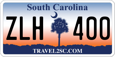 SC license plate ZLH400