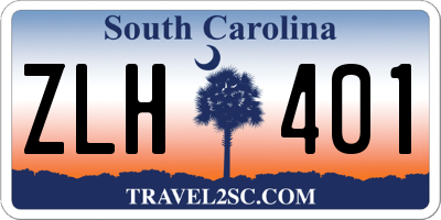 SC license plate ZLH401