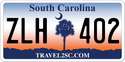 SC license plate ZLH402