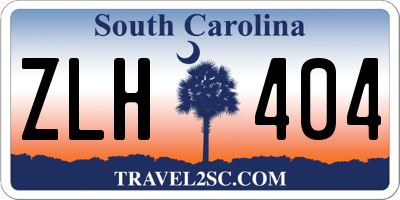 SC license plate ZLH404