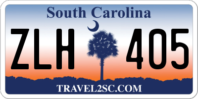SC license plate ZLH405