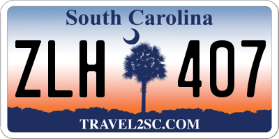 SC license plate ZLH407