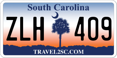 SC license plate ZLH409