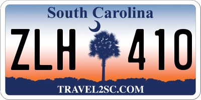 SC license plate ZLH410