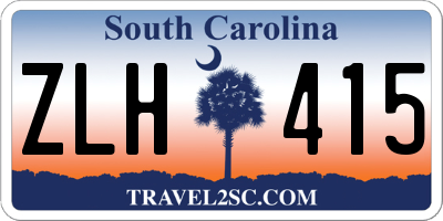 SC license plate ZLH415