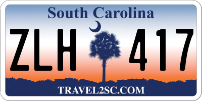 SC license plate ZLH417