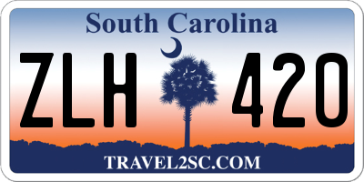 SC license plate ZLH420