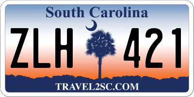 SC license plate ZLH421