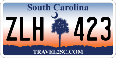 SC license plate ZLH423