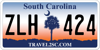 SC license plate ZLH424
