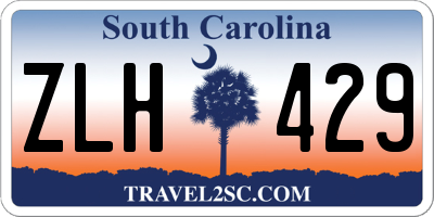 SC license plate ZLH429
