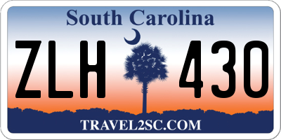 SC license plate ZLH430