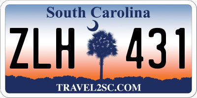 SC license plate ZLH431
