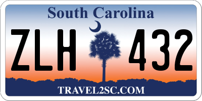 SC license plate ZLH432