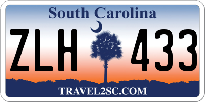SC license plate ZLH433