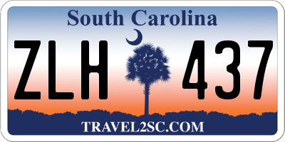 SC license plate ZLH437