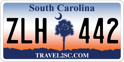 SC license plate ZLH442