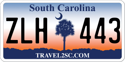 SC license plate ZLH443