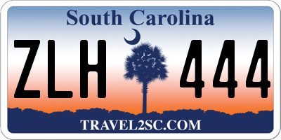 SC license plate ZLH444