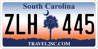 SC license plate ZLH445