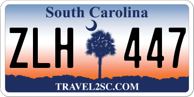 SC license plate ZLH447