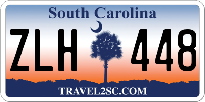 SC license plate ZLH448
