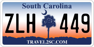 SC license plate ZLH449