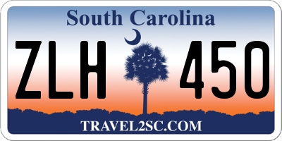 SC license plate ZLH450