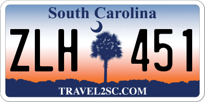 SC license plate ZLH451