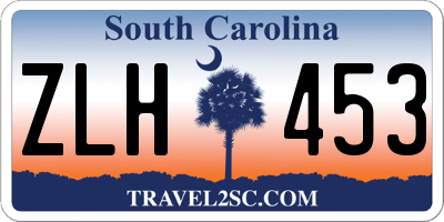 SC license plate ZLH453